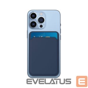 Back panel cover Evelatus Universal iPhone Genuine pocket with MagSafe Blue