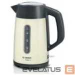 Teapot Bosch  Kettle TWK4P437 Electric, 2400 W, 1.7 L, Stainless steel, Beige 