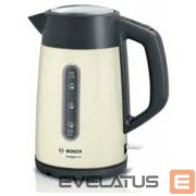 Teapot Bosch  Kettle TWK4P437 Electric, 2400 W, 1.7 L, Stainless steel, Beige 