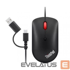 Computer mouse Lenovo  ThinkPad USB-C Wired Compact Mouse Raven black, USB-C 