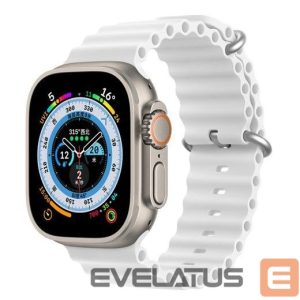 Strap Dux Ducis Apple Silicone Strap for Apple Watch 42/44/45/46/49MM White