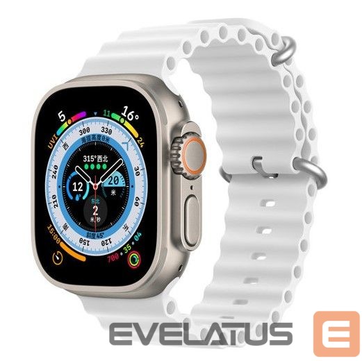 Strap Dux Ducis Apple Silicone Strap for Apple Watch 42/44/45/46/49MM White
