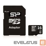 Memory cards Silicon power  16 GB, MicroSDHC, Flash memory class 10, SD adapter 