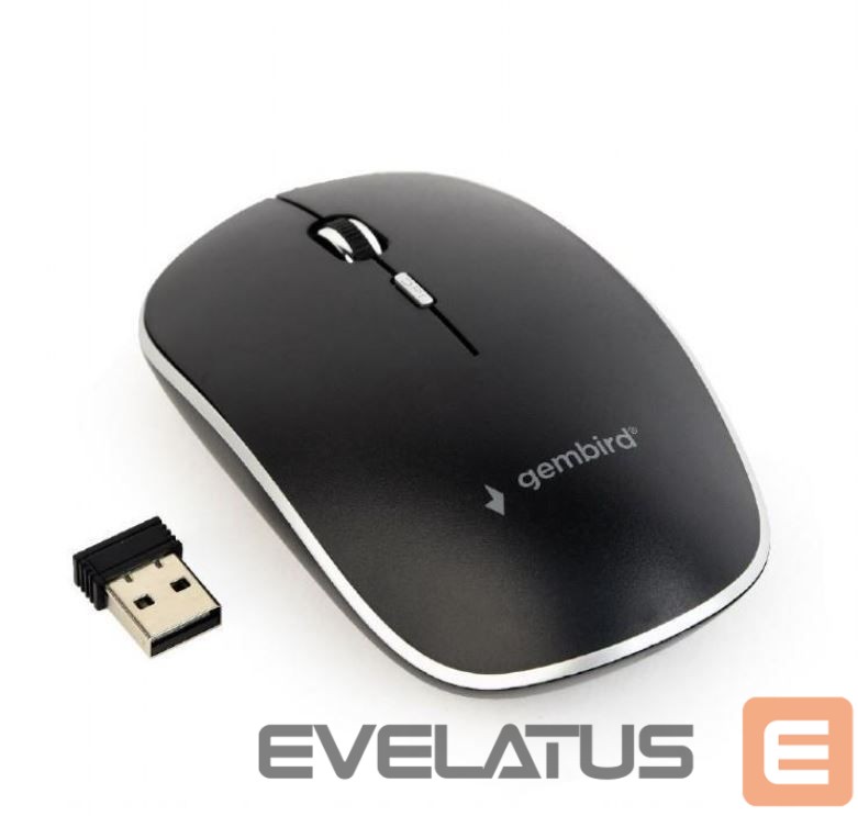 Computer mouse Gembird Silent Wireless Optical Mouse MUSW-4BS-01 USB, Black