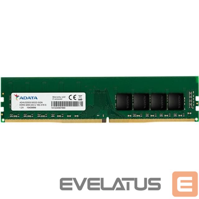 RAM DDR4 ADATA Premier DDR4 RAM 16 GB, U-DIMM, 3200 MHz, PC/server, Registered No, ECC No