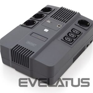 Servers Digitus  All-in-One UPS, 800VA/480W, LED 12V/9Ah x1, 4x CEE 7/7,3x IEC C13, USB, RJ45 