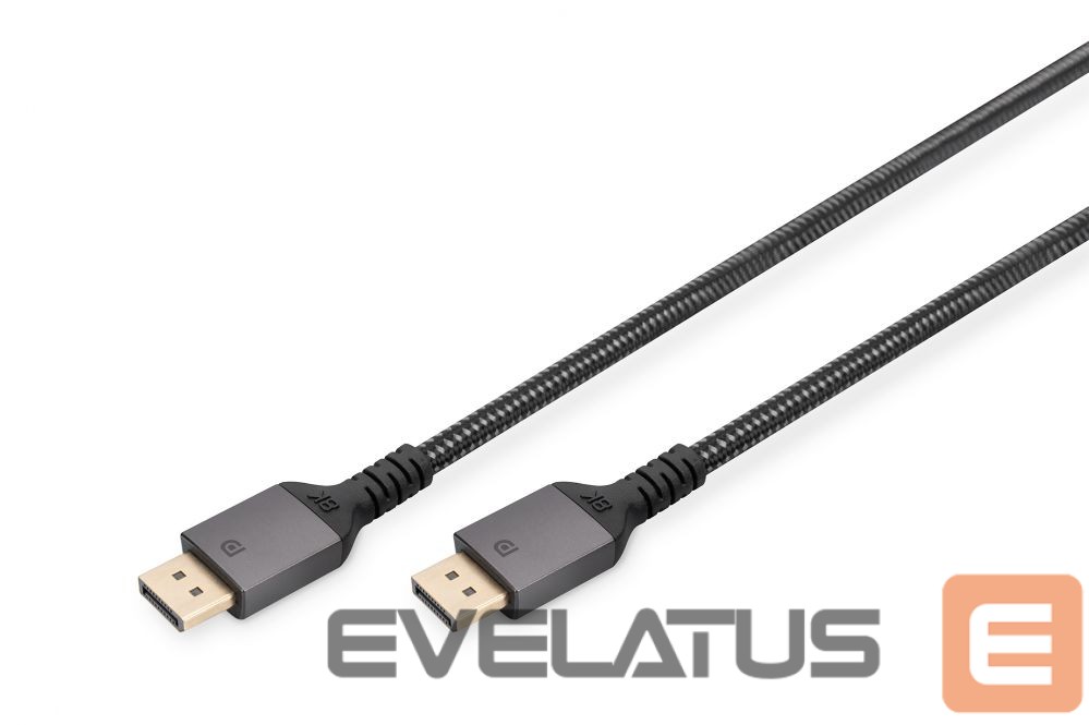 Monitor accessory Digitus DisplayPort Connector Cable 1.4 DB-340201-010-S Black, DP to DP, 1 m