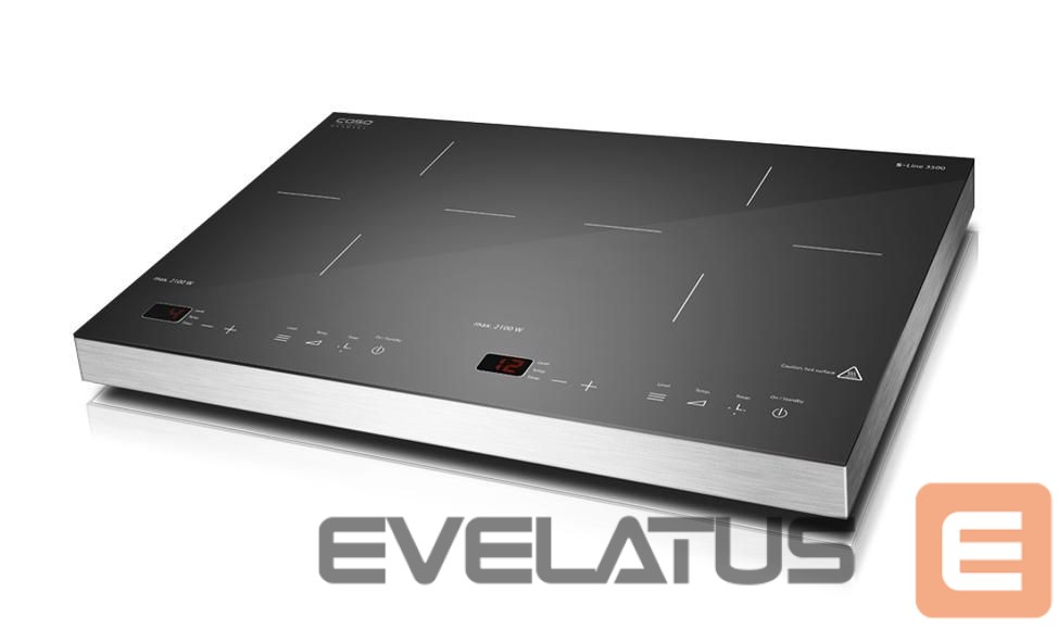 Electric oven Caso Free standing table hob S-Line 3500 Number of burners/cooking zones 2, Sensor-Touch, Black, Induction