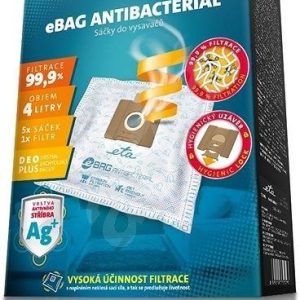 Vacuum cleaner accessory ETA  Vacuum cleaner bags Antibacterial 960068020 Suitable for all , Gallet bagged vacuum cleaners and others (the list attached), Number of bags 5 + microfilter 155x145 mm 