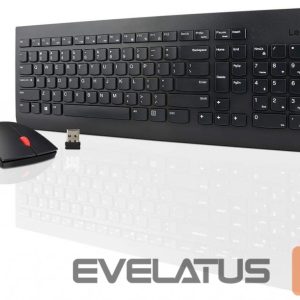 Computer keyboard Lenovo  Wireless Combo Keyboard & Mouse 510 2.4 GHz Wireless via Nano USB, Keyboard layout English, Black 