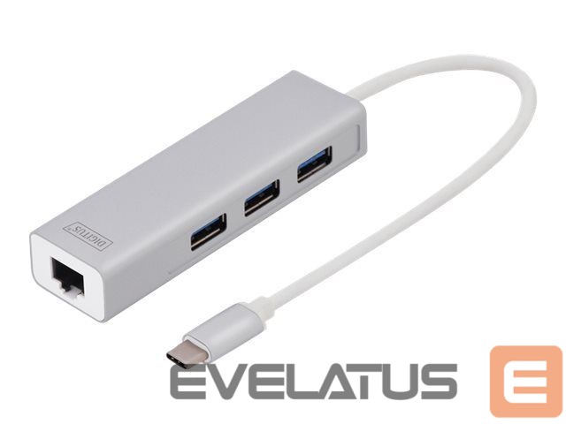 Other Computer Accessory Digitus USB Type-C 3-Port Hub + Gigabit Ethernet
