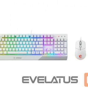 Computer keyboard MSI  KEYBOARD +MOUSE/VIGOR GK30 COMBO WHITE US 