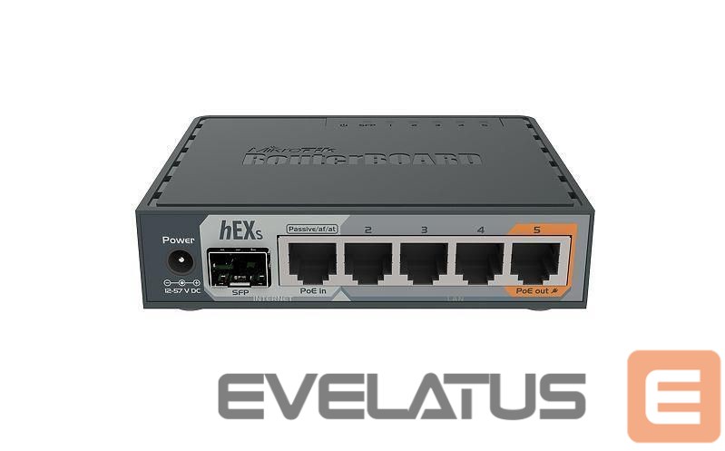Routers Mikrotik NET ROUTER 10/100/1000M 5PORT/HEX S RB760IGS