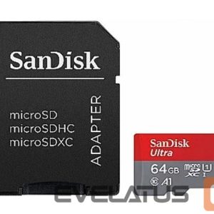 Memory cards SANDISK BY WESTERN DIGITAL  MEMORY MICRO SDHC 64GB UHS-I/SDSQUAB-064G-GN6IA SANDISK 