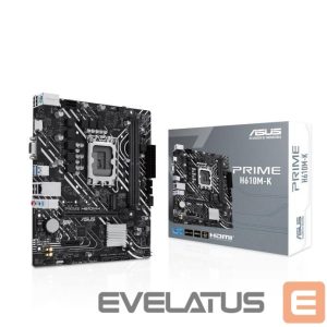 Motherboard for Intel processors Asus  Mainboard||Intel H610|LGA1700|Micro-ATX|Memory DDR5|Memory slots 2|1xPCI-Express 3.0 1x|1xPCI-Express 4.0 16x|1xM.2|1x15pin D-sub|1xHDMI|4xUSB 2.0|2xUSB 3.2|1xPS/2|1xRJ45|3xAudio port|PRIMEH610M-K 