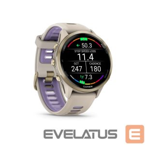 Smart watches Garmin  Forerunner 970, Soft Gold Titanium with French Grey Case and French Grey/Translucent Indigo Band