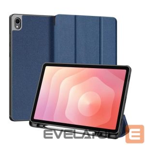 Book case Dux Ducis Samsung Galaxy Tab S11 Domo Series Tri-fold Stand PU Leather Tablet Cover Blue