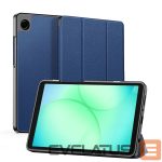 Book case Dux Ducis Samsung Galaxy Tab A9 / Tab A11 Domo Series Tri-fold Stand PU Leather Tablet Cover Blue