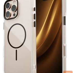 Back panel cover iLike Apple iPhone 17 Pro 6,3 Clear Thin Mag case Transparent Black