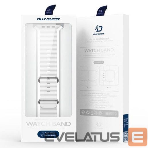 Strap Dux Ducis Apple Silicone Strap for Apple Watch 42/44/45/46/49MM White