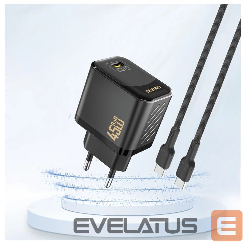 Adapter Dudao Dudao A28 45W GaN USB-C Wall Charger - Black Black