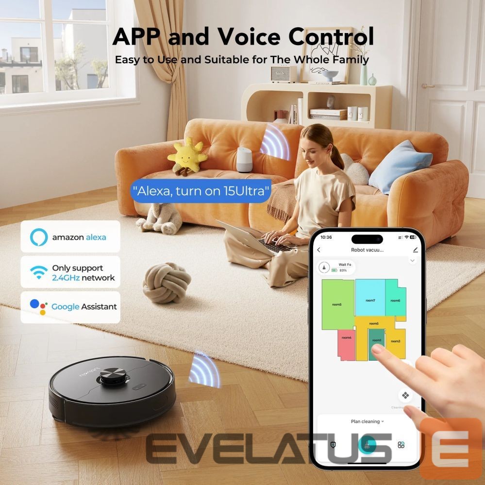 Vacuum cleaner Lubluelu L15 MAX robot vacuum cleaner with self-empty station