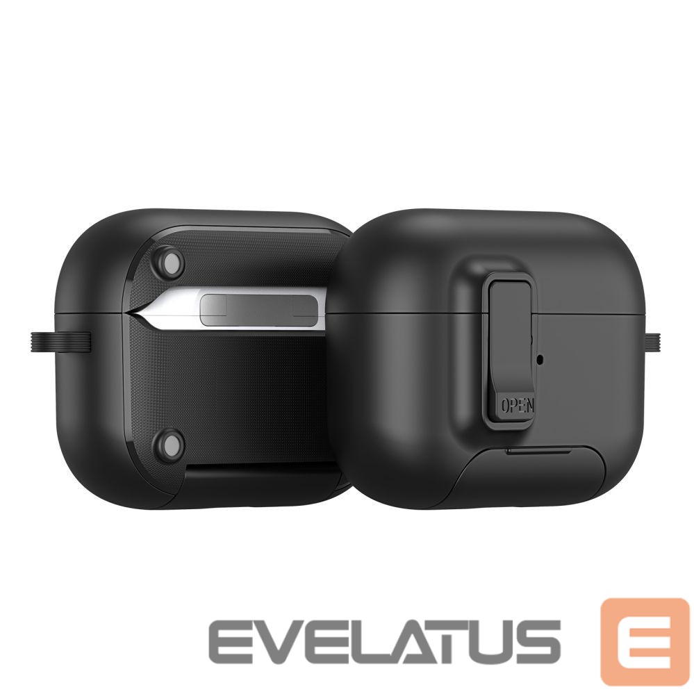 Headphone case Dux Ducis Apple AirPods Pro 3 PECQ Series PC+TPU Cover with Hook Black