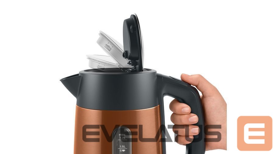 Teapot Bosch Kettle TWK4P439 Electric, 2400 W, 1.7 L, Stainless steel, Copper, 360° rotational base