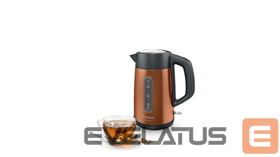 Teapot Bosch Kettle TWK4P439 Electric, 2400 W, 1.7 L, Stainless steel, Copper, 360° rotational base