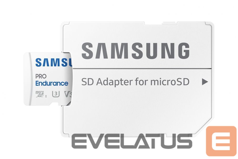 Memory cards Samsung PRO Endurance MB-MJ256KA/EU 256 GB, MicroSD Memory Card, Flash memory class U3, V30, Class 10, SD adapter