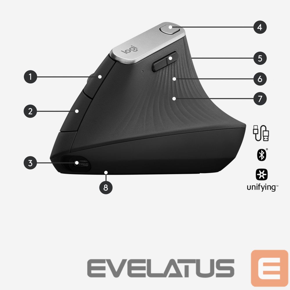 Computer keyboard Logitech MX Vertical - Maus - ergonomisch