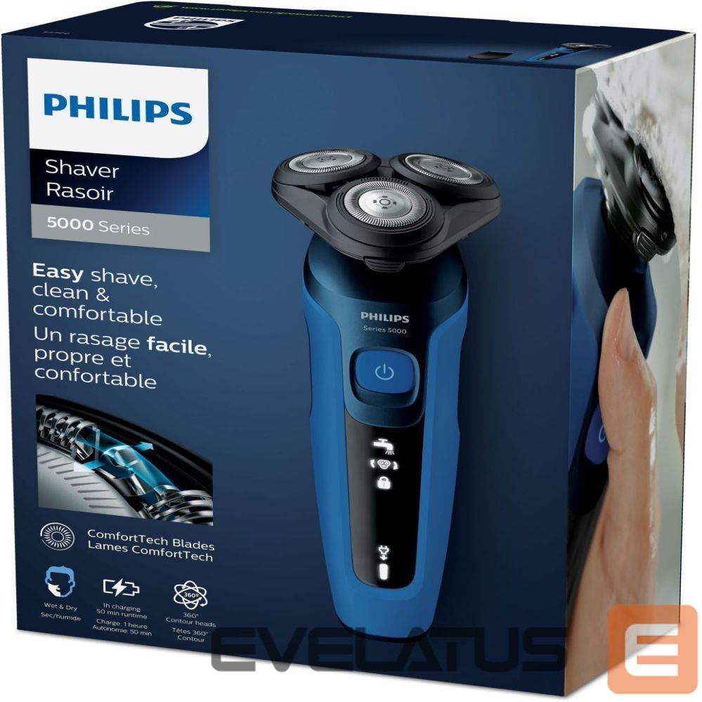 Razor Philips S5466/17 Electric shaver, Wet and dry, Royal Blue