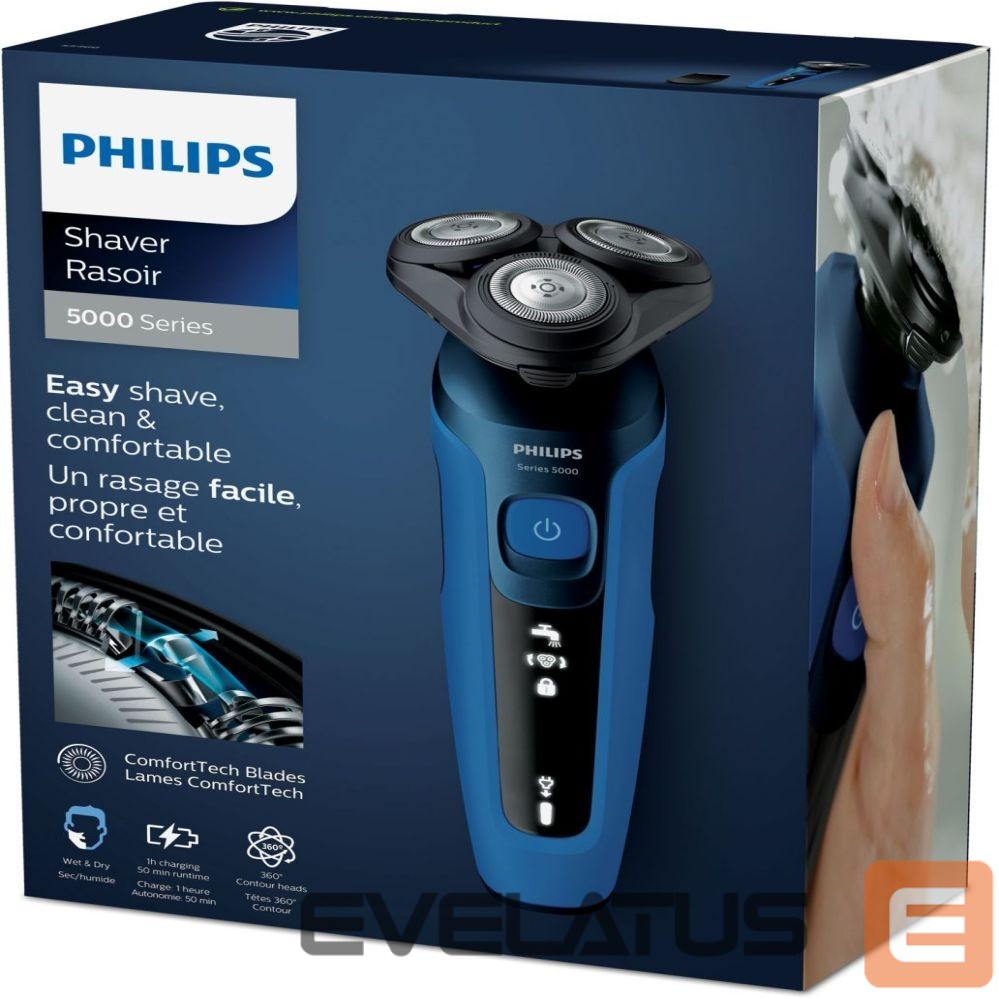 Razor Philips S5466/17 Electric shaver, Wet and dry, Royal Blue