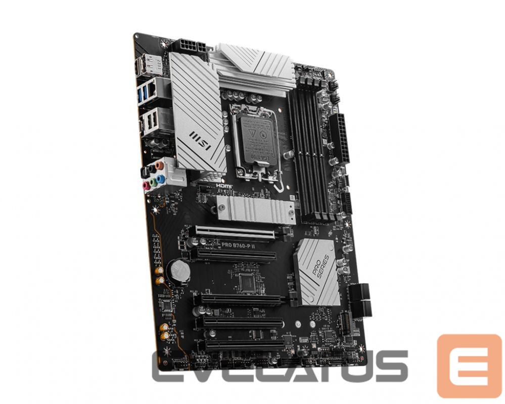 Motherboard for Intel processors MSI PRO B760-P II | Processor family Intel | Processor socket LGA1700 | DDR5 | Number of SATA connectors 4