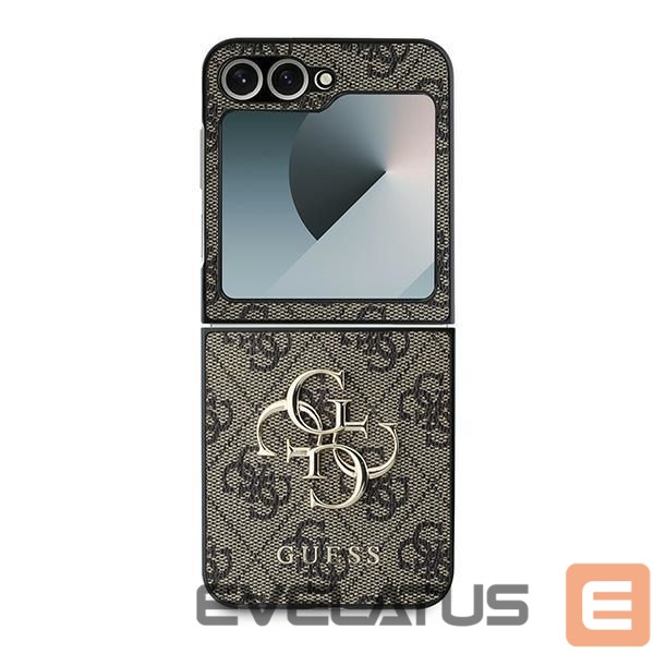 Back panel cover Guess Guess Leather 4G Metal Logo Case for Samsung Galaxy Z Flip 6 - Brown
