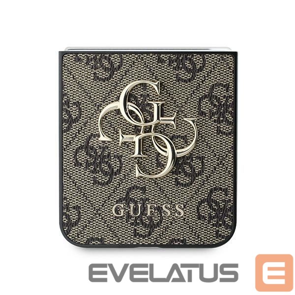 Back panel cover Guess Guess Leather 4G Metal Logo Case for Samsung Galaxy Z Flip 6 - Brown