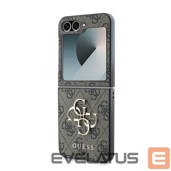 Back panel cover Guess Guess Leather 4G Metal Logo Case for Samsung Galaxy Z Flip 6 - Brown