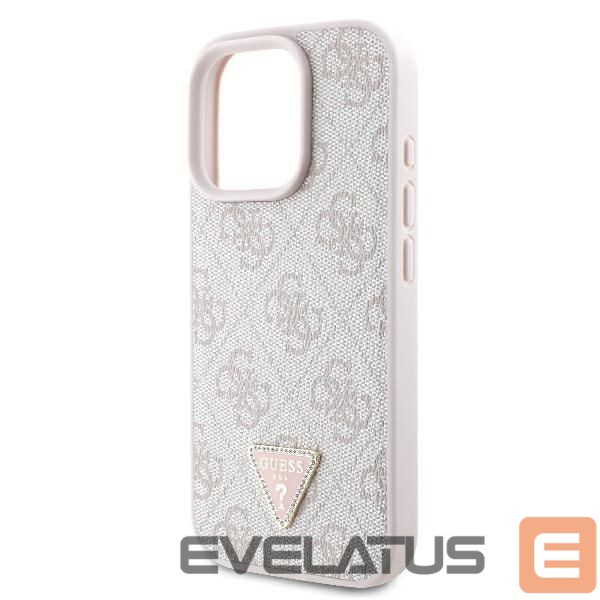 Other Phone Accessory Guess Guess Leather 4G Triangle Strass MagSafe Case for iPhone 16 Pro Max - Pink