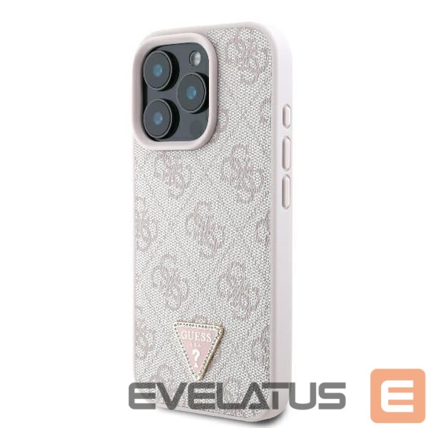 Other Phone Accessory Guess Guess Leather 4G Triangle Strass MagSafe Case for iPhone 16 Pro Max - Pink