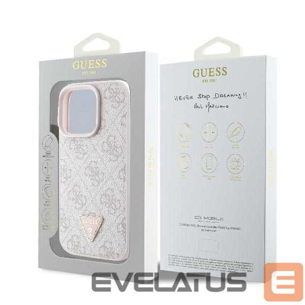 Other Phone Accessory Guess Guess Leather 4G Triangle Strass MagSafe Case for iPhone 16 Pro Max - Pink