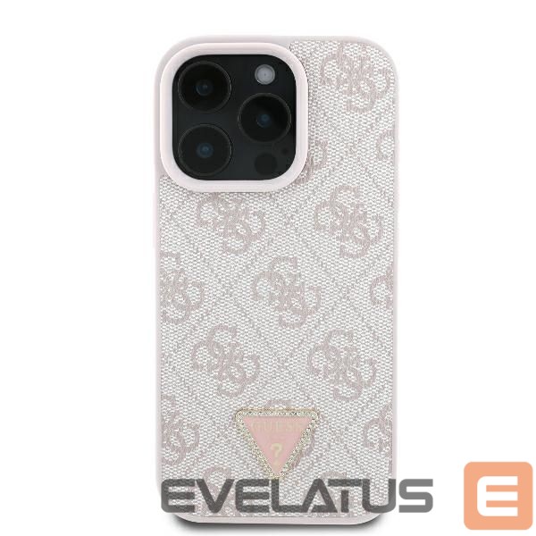 Other Phone Accessory Guess Guess Leather 4G Triangle Strass MagSafe Case for iPhone 16 Pro Max - Pink