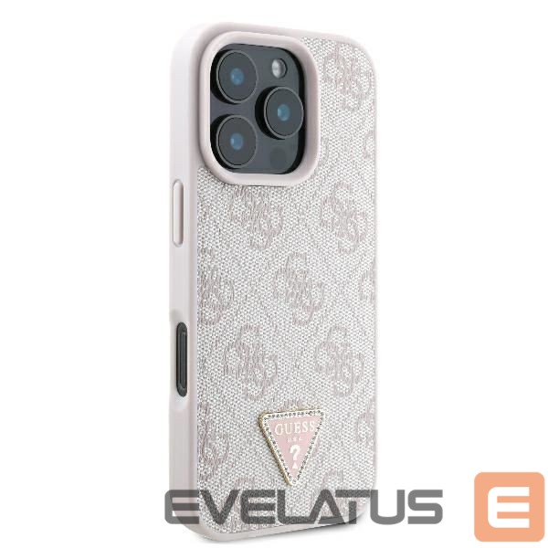 Other Phone Accessory Guess Guess Leather 4G Triangle Strass MagSafe Case for iPhone 16 Pro Max - Pink