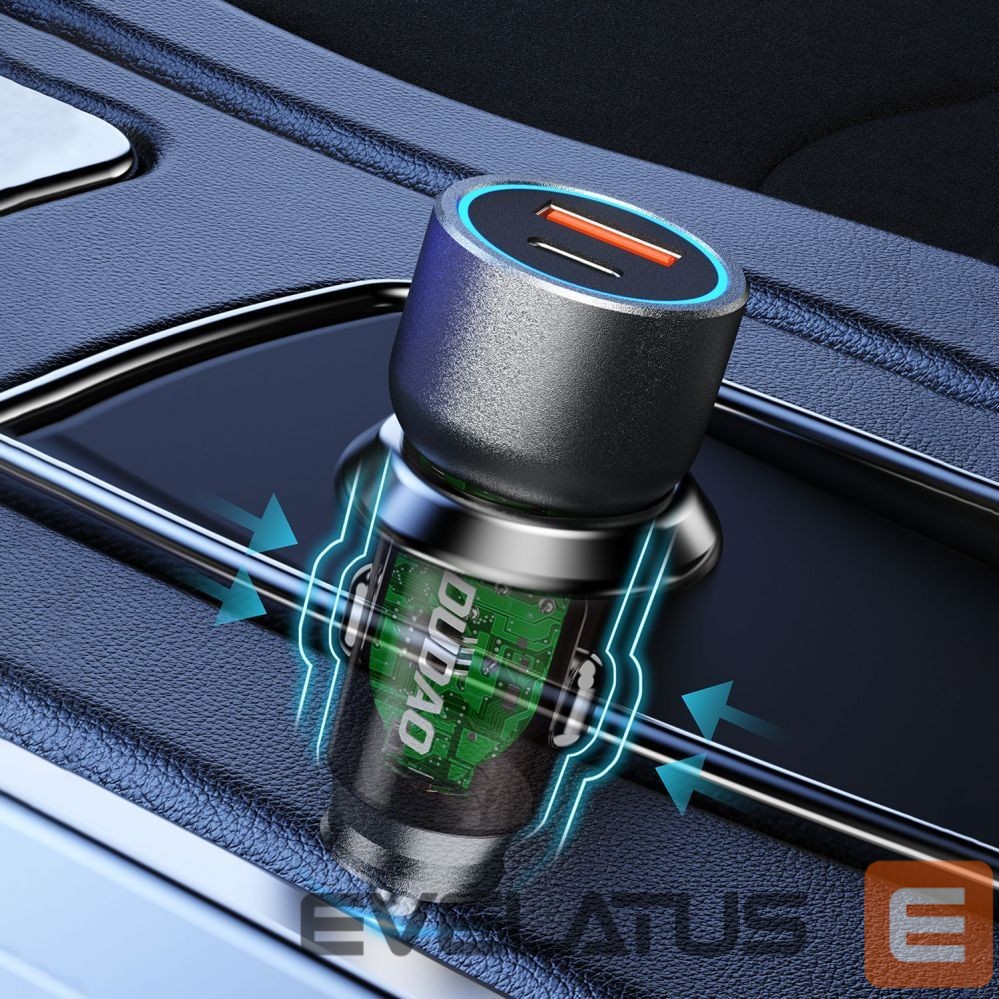 Adapter Dudao Dudao R4T 25W USB-A / USB-C Car Charger - Gray
