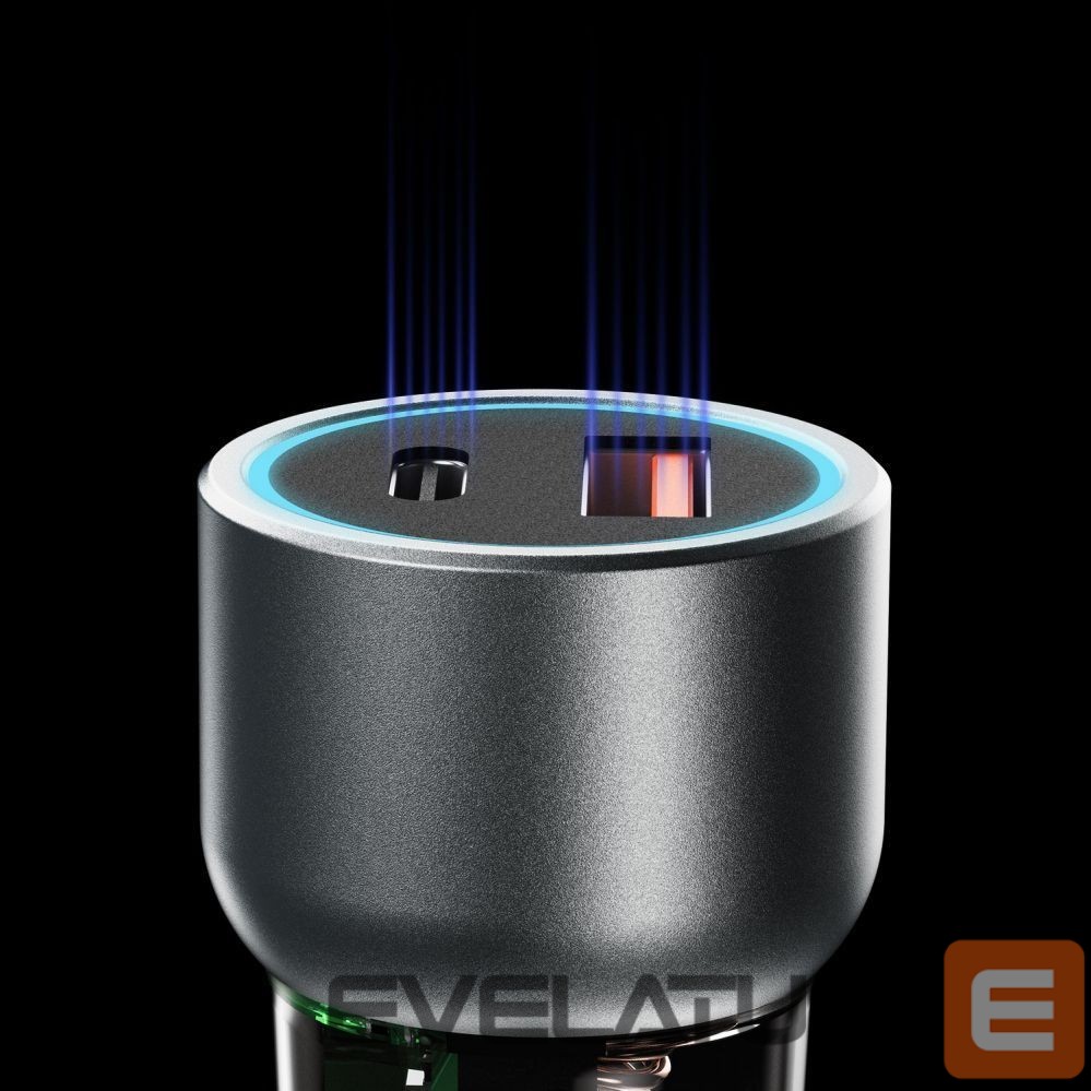 Adapter Dudao Dudao R4T 25W USB-A / USB-C Car Charger - Gray