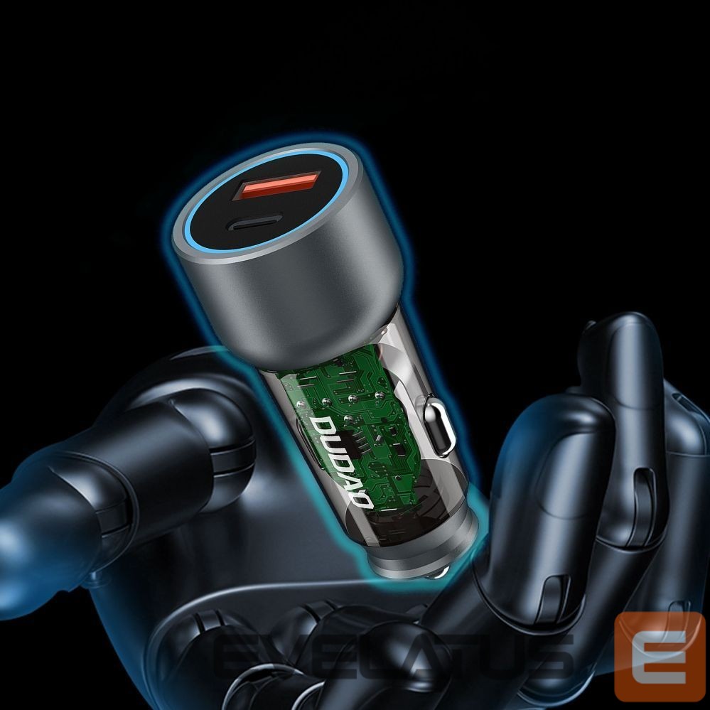 Adapter Dudao Dudao R4T 25W USB-A / USB-C Car Charger - Gray