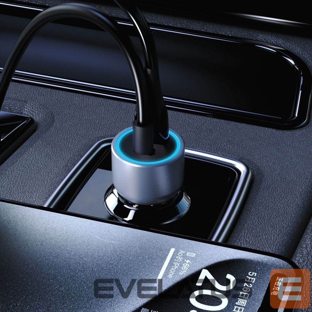 Adapter Dudao Dudao R4T 25W USB-A / USB-C Car Charger - Gray