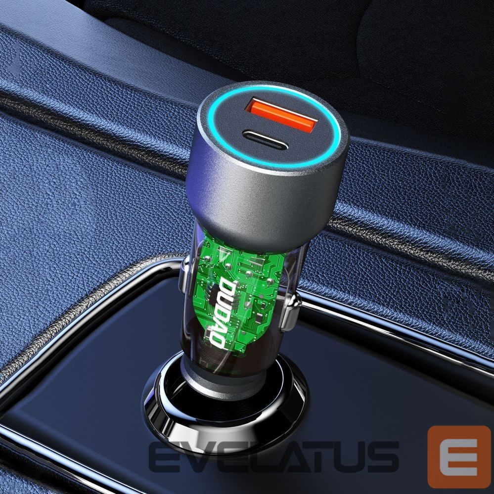 Adapter Dudao Dudao R4T 25W USB-A / USB-C Car Charger - Gray