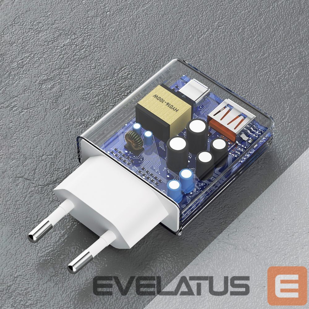 Adapter Dudao with USB‑C cable White