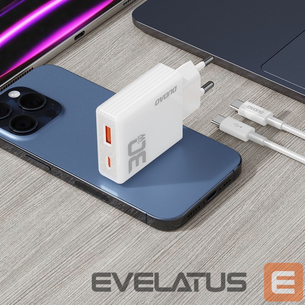 Adapter Dudao with USB‑C cable White
