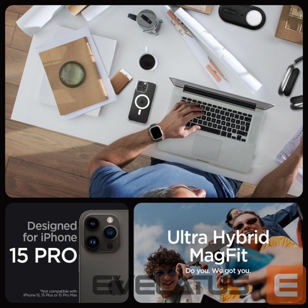 Other goods Spigen Spigen Ultra Hybrid Mag Case with MagSafe for iPhone 15 Pro - Clear Matte